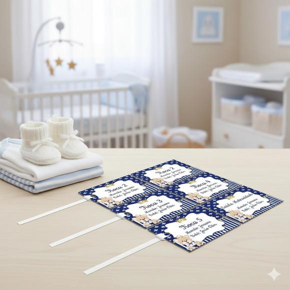 Kit Tag Troca Maternidade Ursinho Príncipe (6 Un)