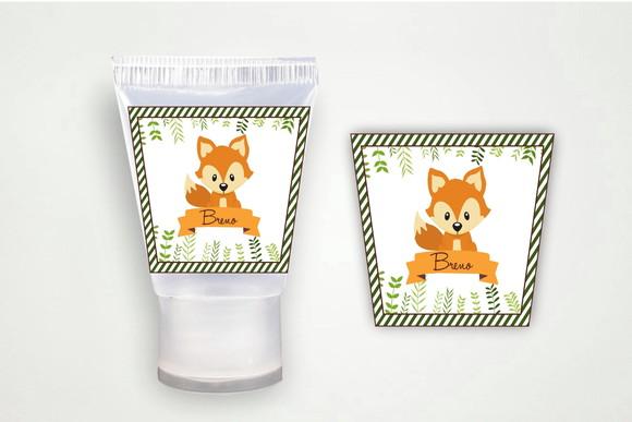 Etiqueta Personalizada Bisnaga Álcool Gel Raposinha