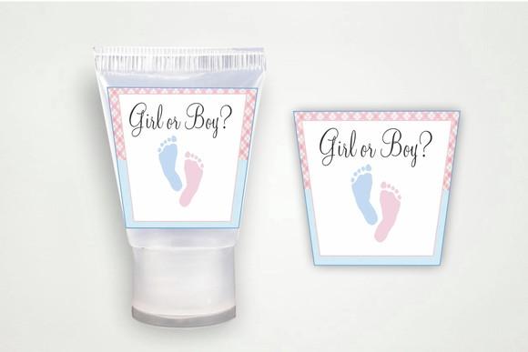 Adesivo Personalizado Álcool Gel Chá Revelação