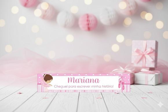 Adesivo Personalizado Lápis Maternidade Bailarina
