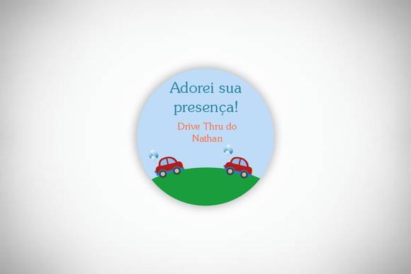 Tag Lembrancinha Drive Thru (30 Unidades)
