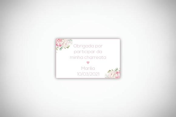 Tag Agradecimento Floral Personalizada