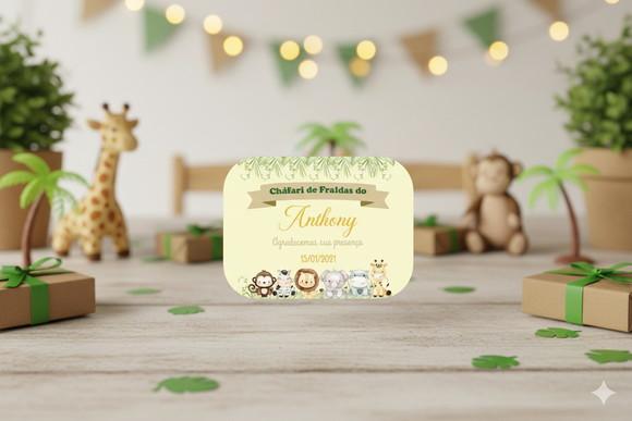 Adesivo Personalizado Marmitinha Safari Aquarela