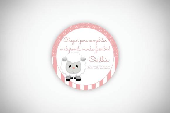Tag Personalizada Ovelhinha Rosa
