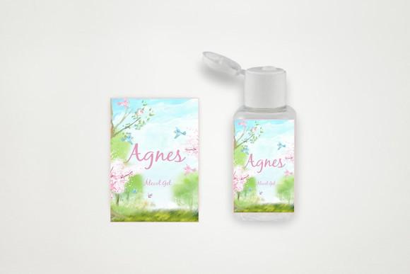 Rótulo Personalizado Frasco Álcool Gel Jardim Encantado
