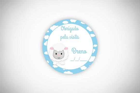 Tag Personalizada Ovelhinha Azul
