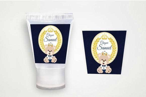 Etiqueta Personalizada Álcool Gel Ursinho Príncipe