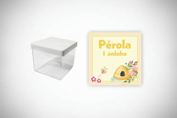 Adesivo Personalizado Caixa Acrílica Abelhinha