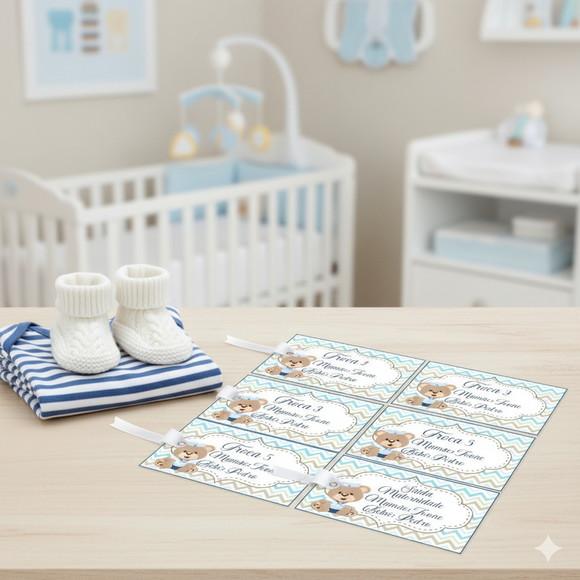Kit Tag Troca Maternidade Personalizado Ursinho Marinheiro