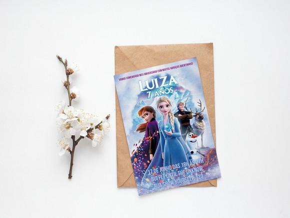 Convite Digital Personalizado Frozen 2