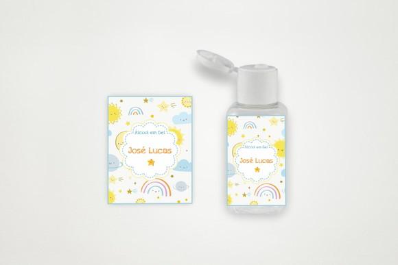 Rótulo Personalizado Álcool Gel Maternidade Menino