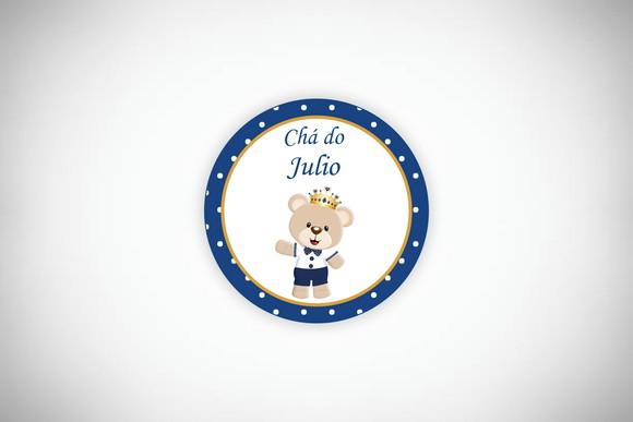 Tag Personalizada Chá de Bebê Ursinho Príncipe