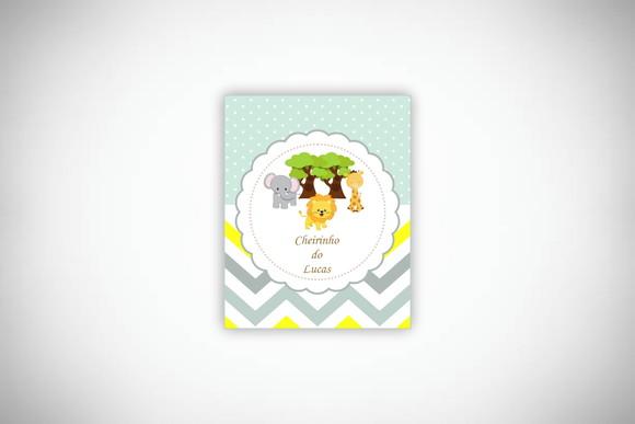 Etiqueta Personalizada Álcool Gel Safari Baby