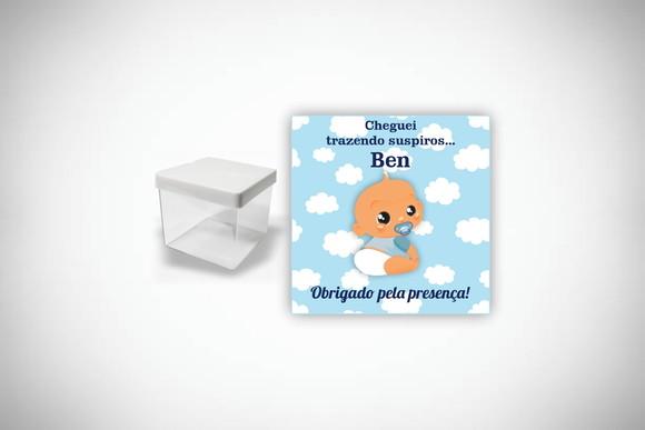 Adesivo Personalizado Caixa Acrílica Maternidade Menino