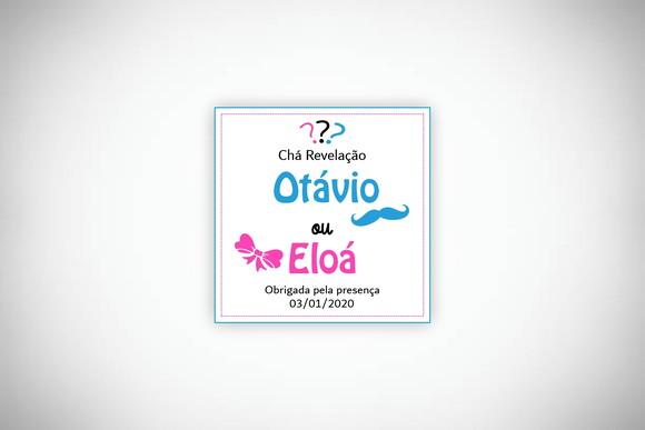 Tag Lembrancinha Chá Revelação Personalizada