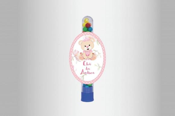 Adesivo Personalizado Tubete Ursinha Princesa