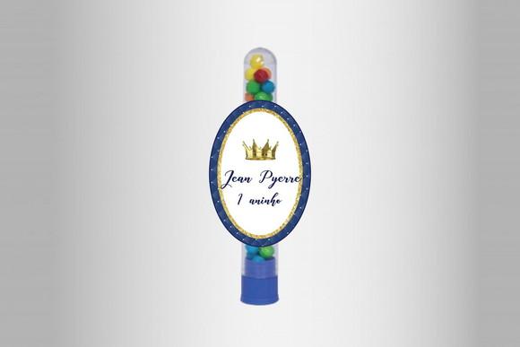 Adesivo Personalizado Tubete Realeza Azul