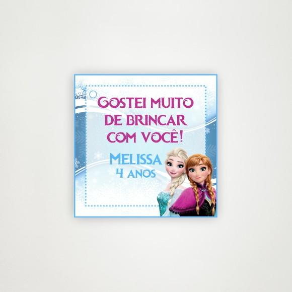 Tag Agradecimento Frozen Personalizada