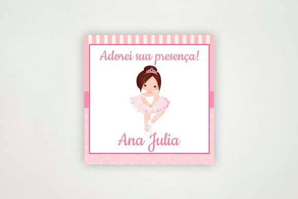 Tag Agradecimento Bailarina Personalizada