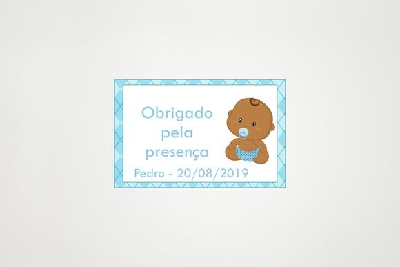 Tag Personalizada Chá de Bebê Menino | Artesanou