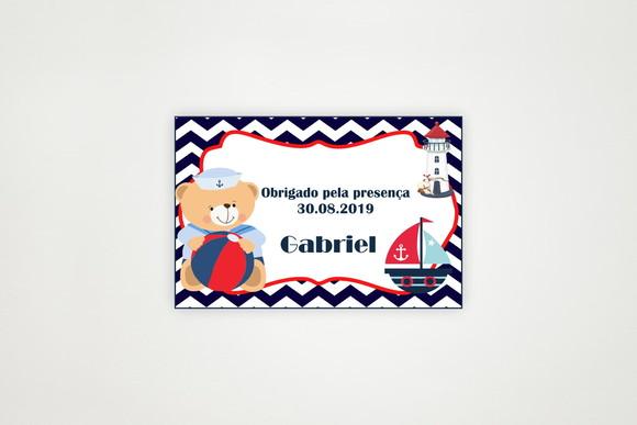 Tag Personalizada Maternidade Ursinho Marinheiro | Artesanou