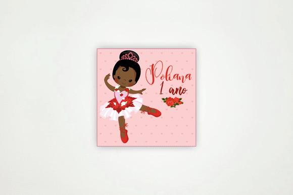 Adesivo Personalizado Caixinha Acrílica Bailarina