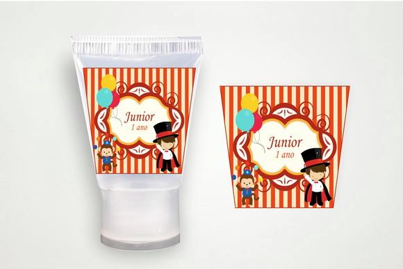 Etiqueta Personalizada Álcool Gel Circo