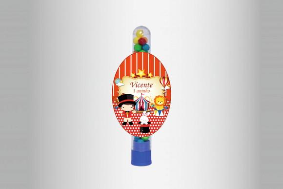 Adesivo Personalizado Tubete Circo