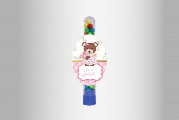 Adesivo Personalizado Tubete Ursinha