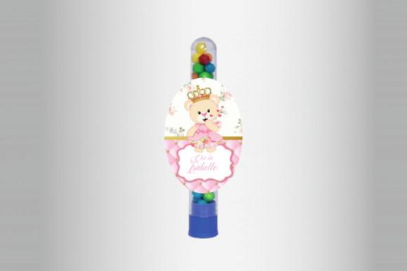 Adesivo Personalizado Tubete Ursinha Princesa