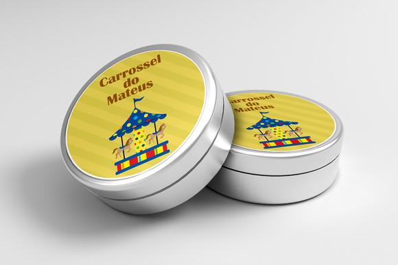 Adesivo Personalizado Latinha Carrossel