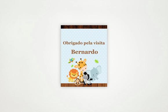 Rótulo Personalizado Álcool Gel Safari Baby