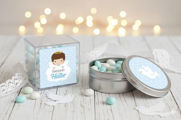Adesivos Personalizados Batizado para Latinha e Caixinha 5cm