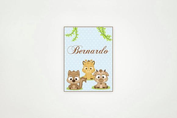 Adesivo Personalizado Álcool Gel Safari Baby