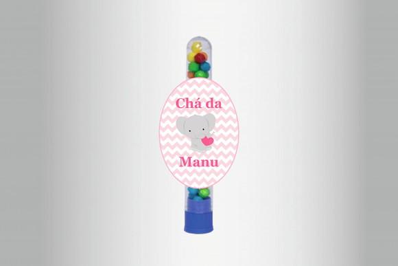 Adesivo Personalizado Tubete Elefante Rosa