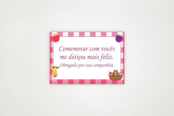 Tag Personalizada Lembrancinha Picnic | Artesanou