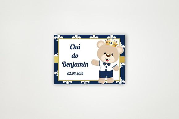 Tag Agradecimento Personalizada Ursinho Príncipe | Artesanou
