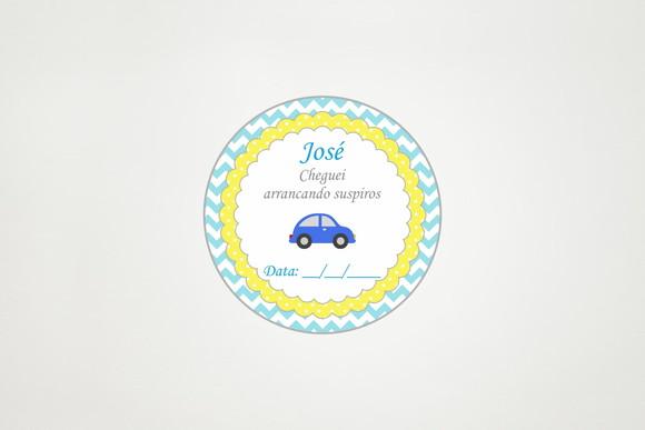 Tag Personalizada para Suspiro Tema Carrinho | Artesanou
