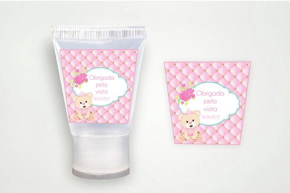 Etiqueta Personalizada Álcool Gel Ursinha