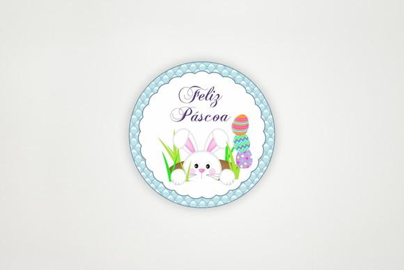 Tag Redonda Personalizada Feliz Páscoa | Artesanou