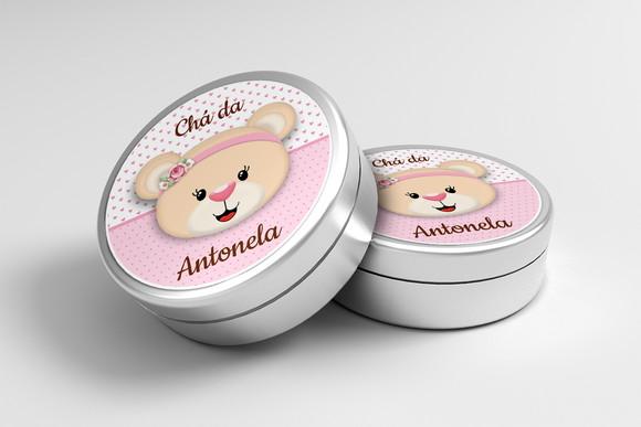 Rótulo Personalizado Latinha Ursinha
