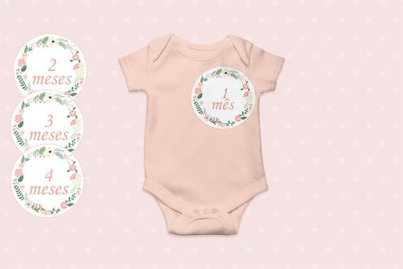 Adesivo Mesversário Floral Personalizado | Artesanou
