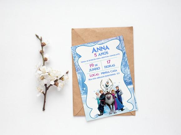Convite Digital Personalizado Frozen
