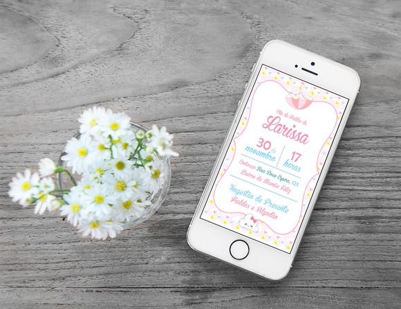 Convite Digital Personalizado Chuva de Amor