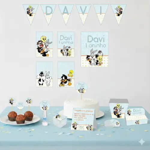 Kit Baby Looney Tones Personalizado de Festa - Tam G