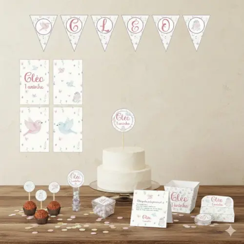 Kit Festa Personalizada Completa Jardim Encantado - Tam G