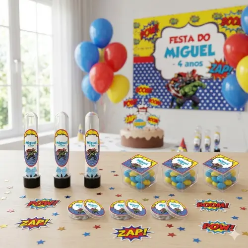 Lembrancinha Personalizada Vingadores - Kit 45 Peças