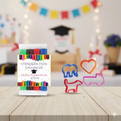 Lembrancinha Personalizada Formatura Massinha e Cortador
