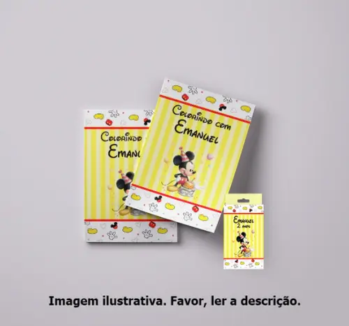 Revista Colorir Personalizada Mickey com Giz