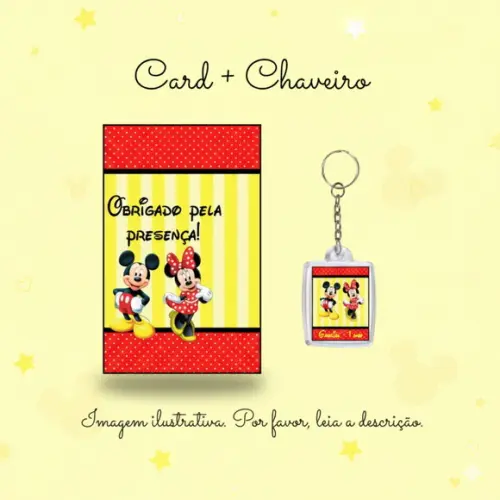 Chaveiro Personalizado Mickey e Minnie Lembrancinha Infantil